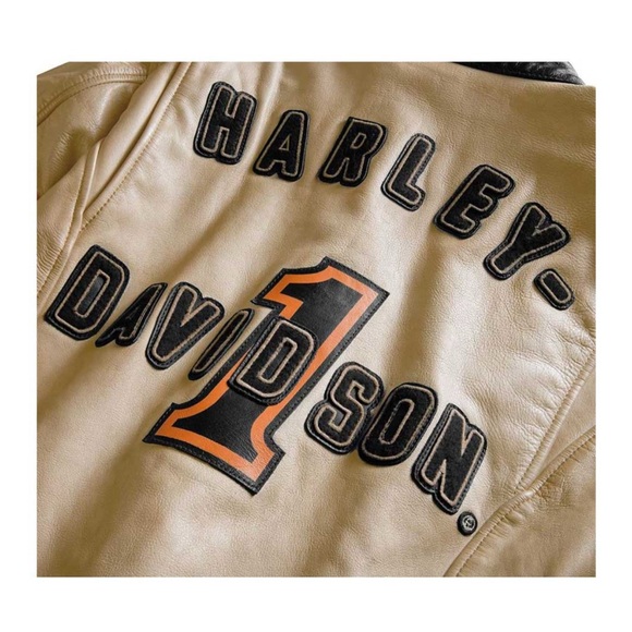 Harley-Davidson Men's Two-Tone Leather Bomber Jacket - Picture 5 of 10